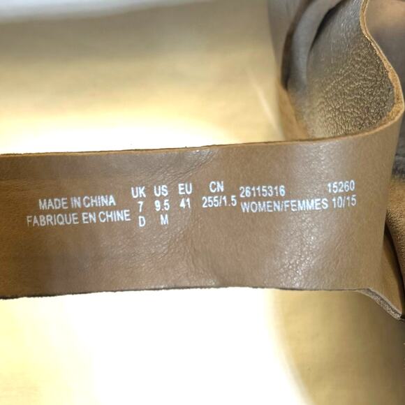 Clarks Annadel Eirwyn Cork Comfort Wedge Leather Sandal Women 9.5M Gold Metallic - Picture 4 of 7